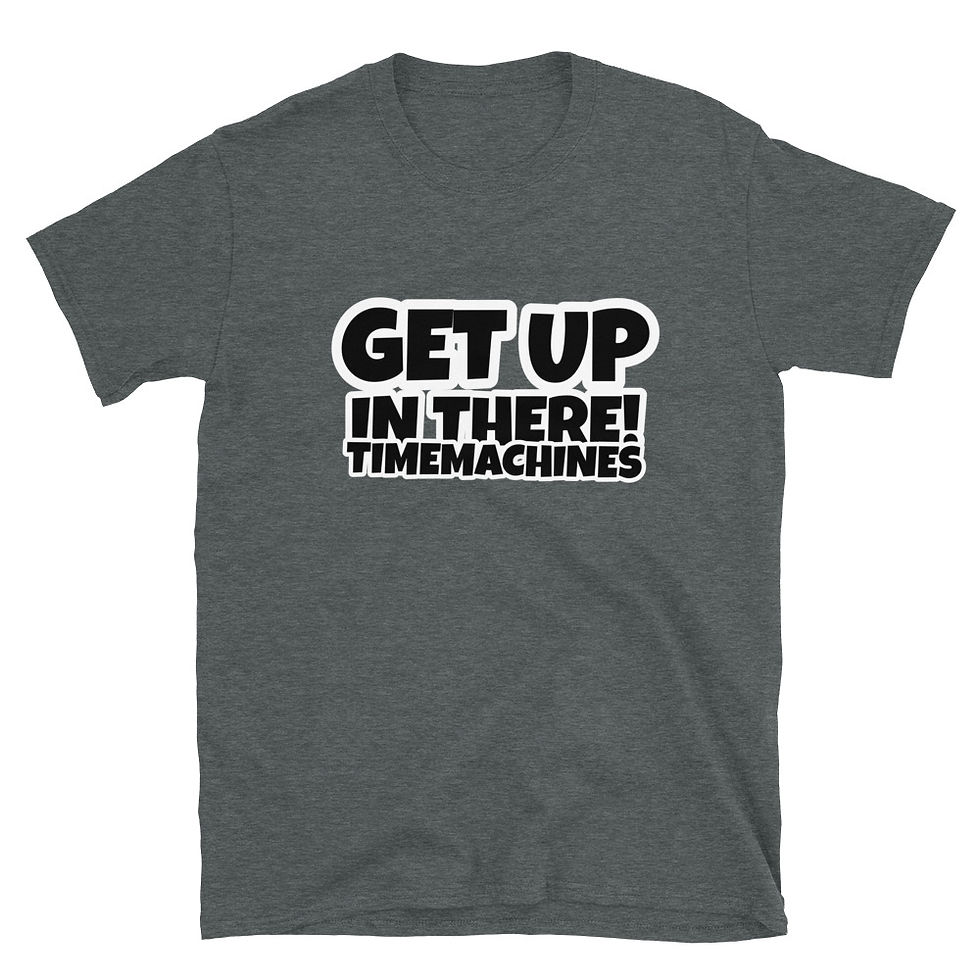 Thumbnail: 2X-3X TimeMachines Get Up In There! White Outline Short Sleeve Tee