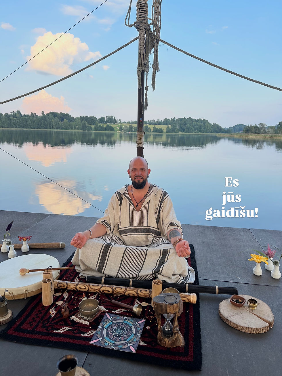 Meditācija Kāla ezerā uz plosta 30 EUR/pers.