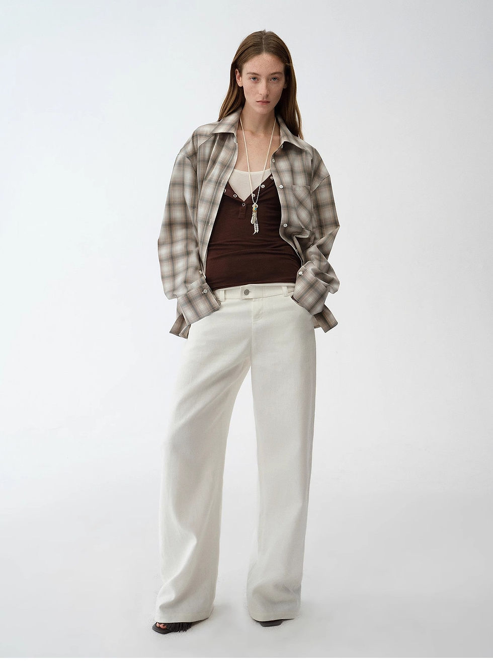 Thumbnail: Old Money Style Linen Cut Scimitar Pants"Weiss Love Letter"