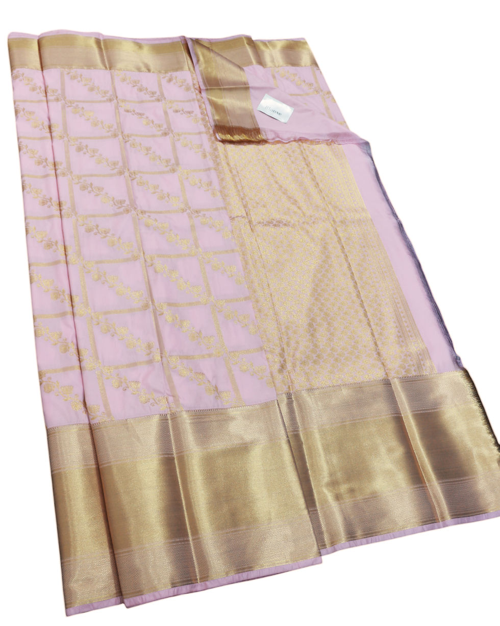 Thumbnail: Kanchipuram Silk saree Bridal Kodi Desing Semi Silk