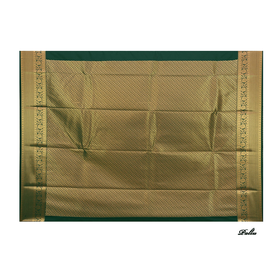 Thumbnail: Kanchipuram Silk saree Body Butta Work semi silk AS021 GREEN