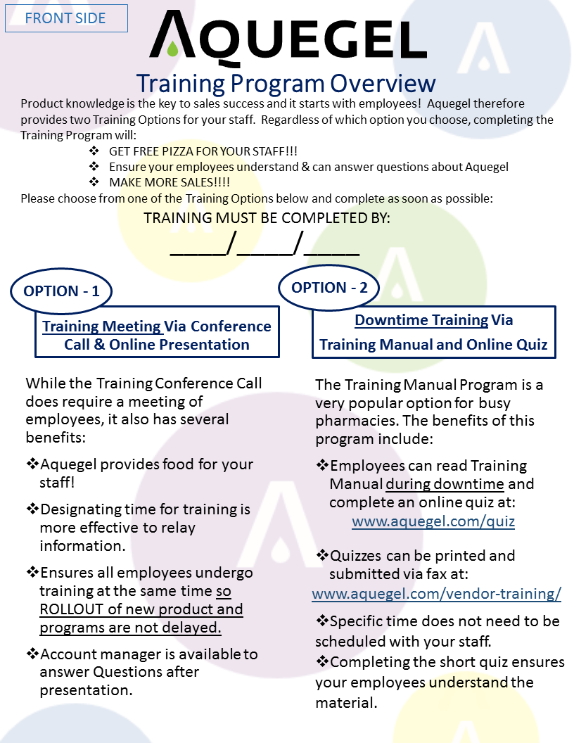 Training Program Overview - 4
