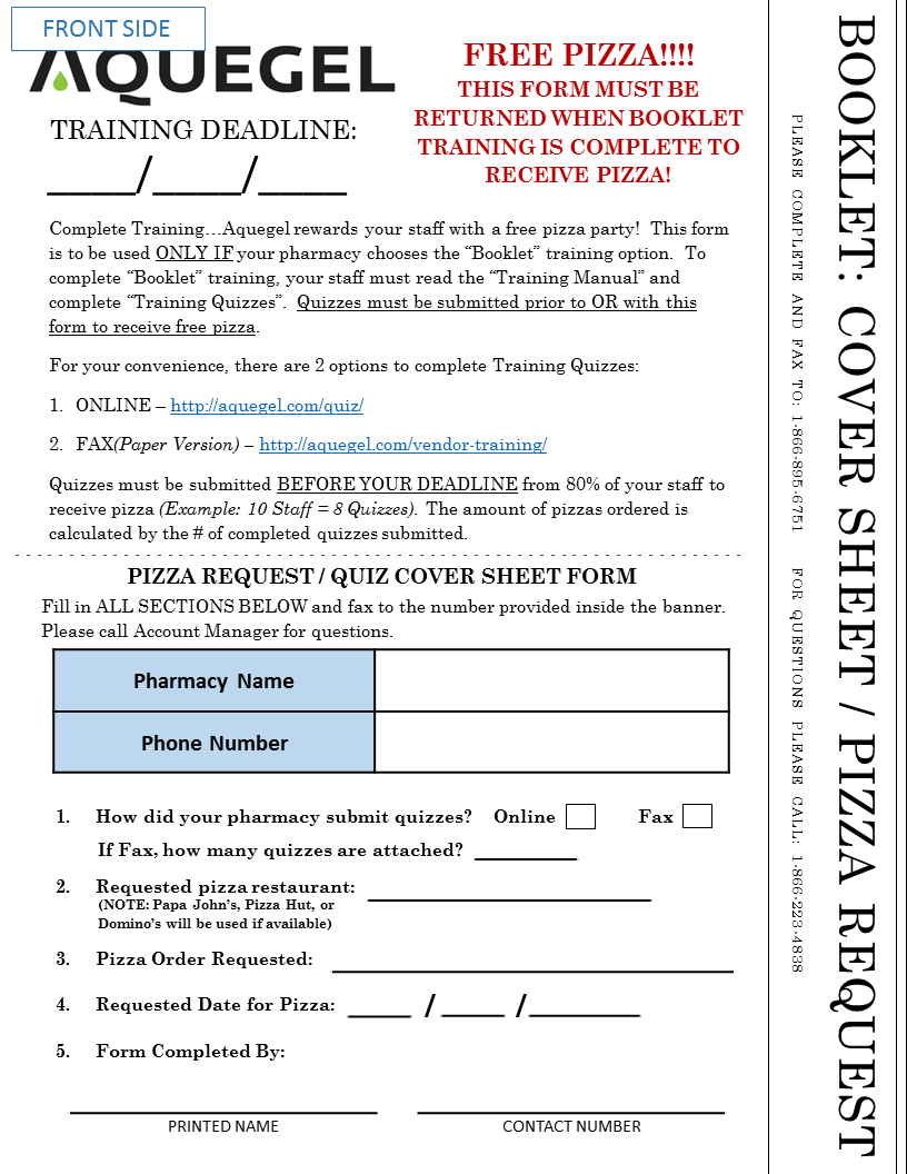 Booklet Cover Sheet/Pizza Request -6