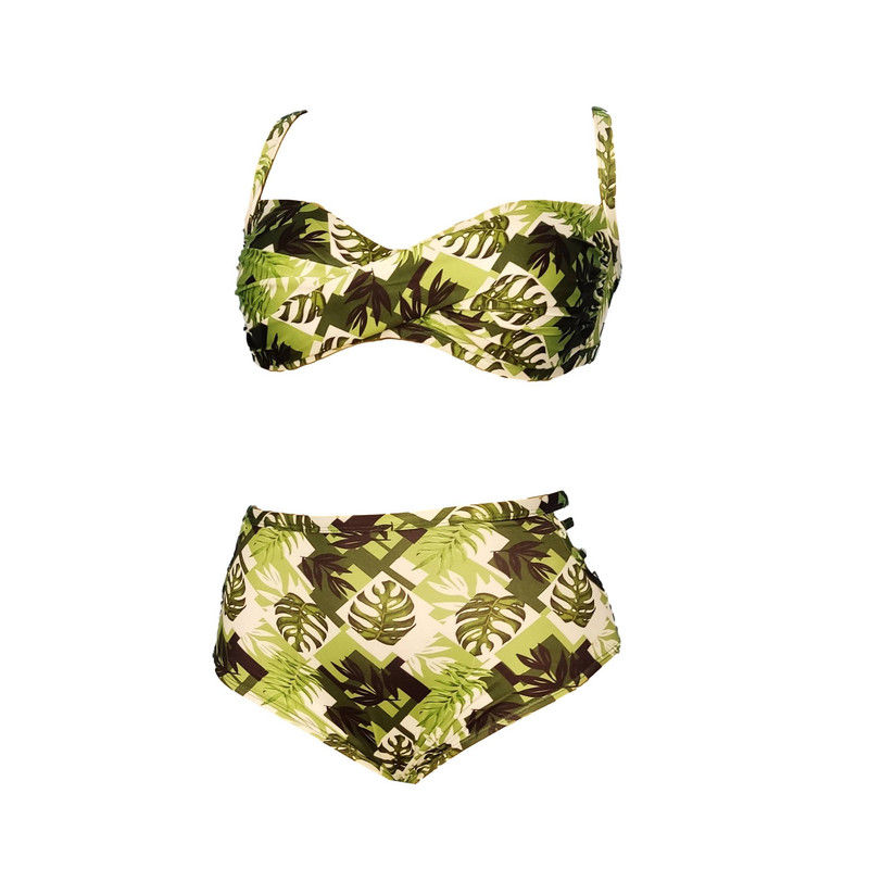 Miniatura: Biquine Plus Size  Exótico C/bojo Cintura Alta Praia  072