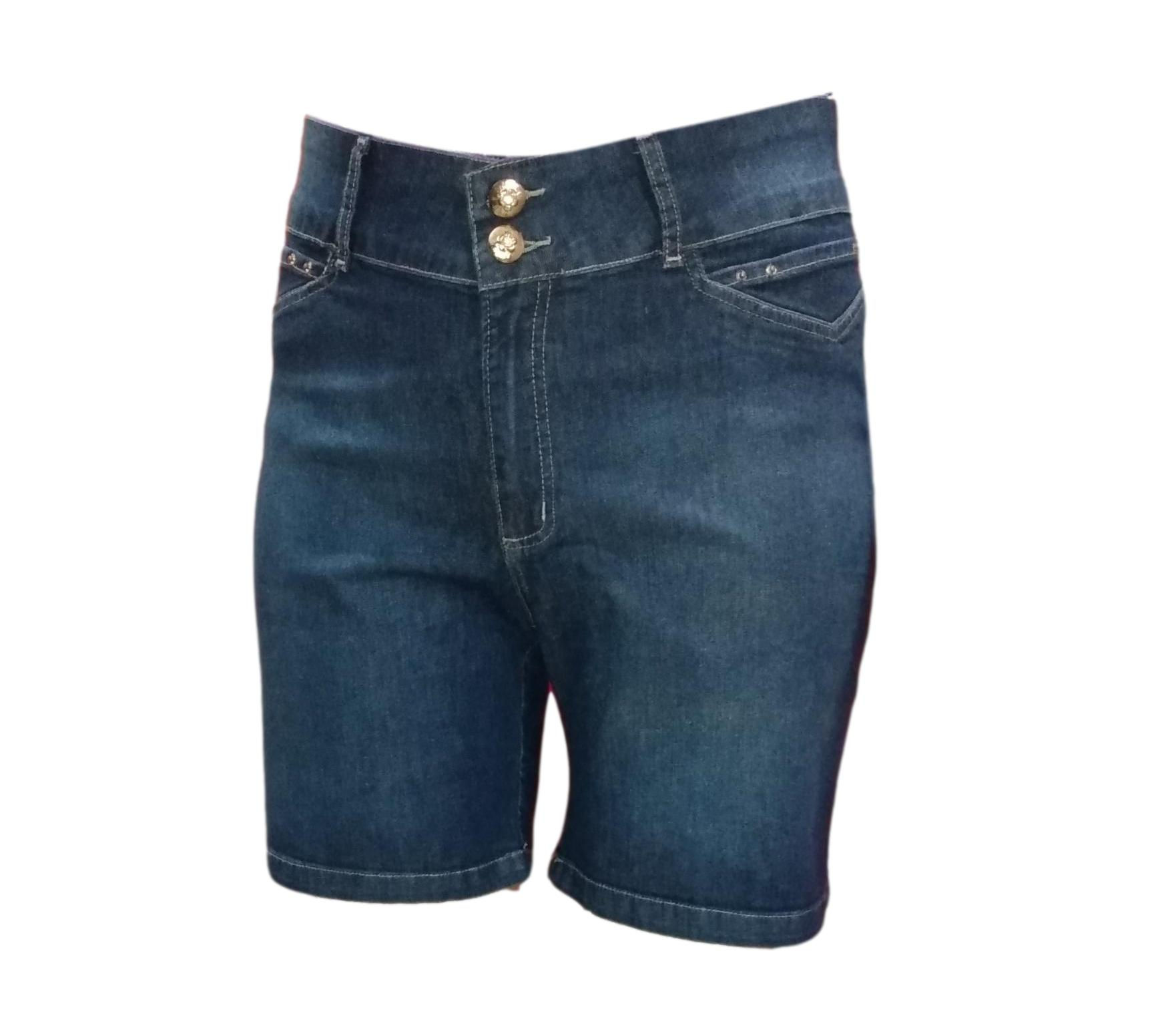 Bermuda Jeans Fem Plus Size Cint Alta Sh-m8 Tam/52   473