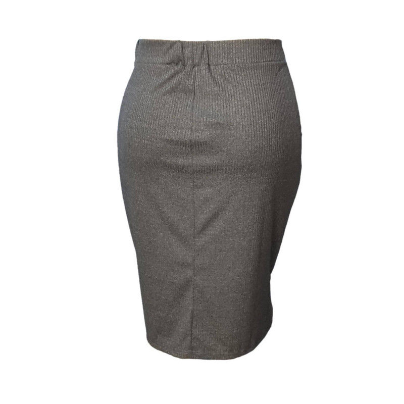 Miniatura: Saia Social Secretária Fem Plus Size Malha Canelada 074