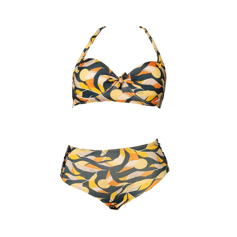 Miniatura: Biquine Plus Size  Flora C/bojo Cintura Alta Praia  081
