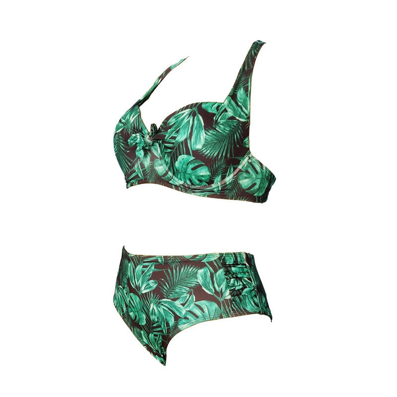 Miniatura: Biquine Plus Size  Flora C/bojo Cintura Alta Praia  081