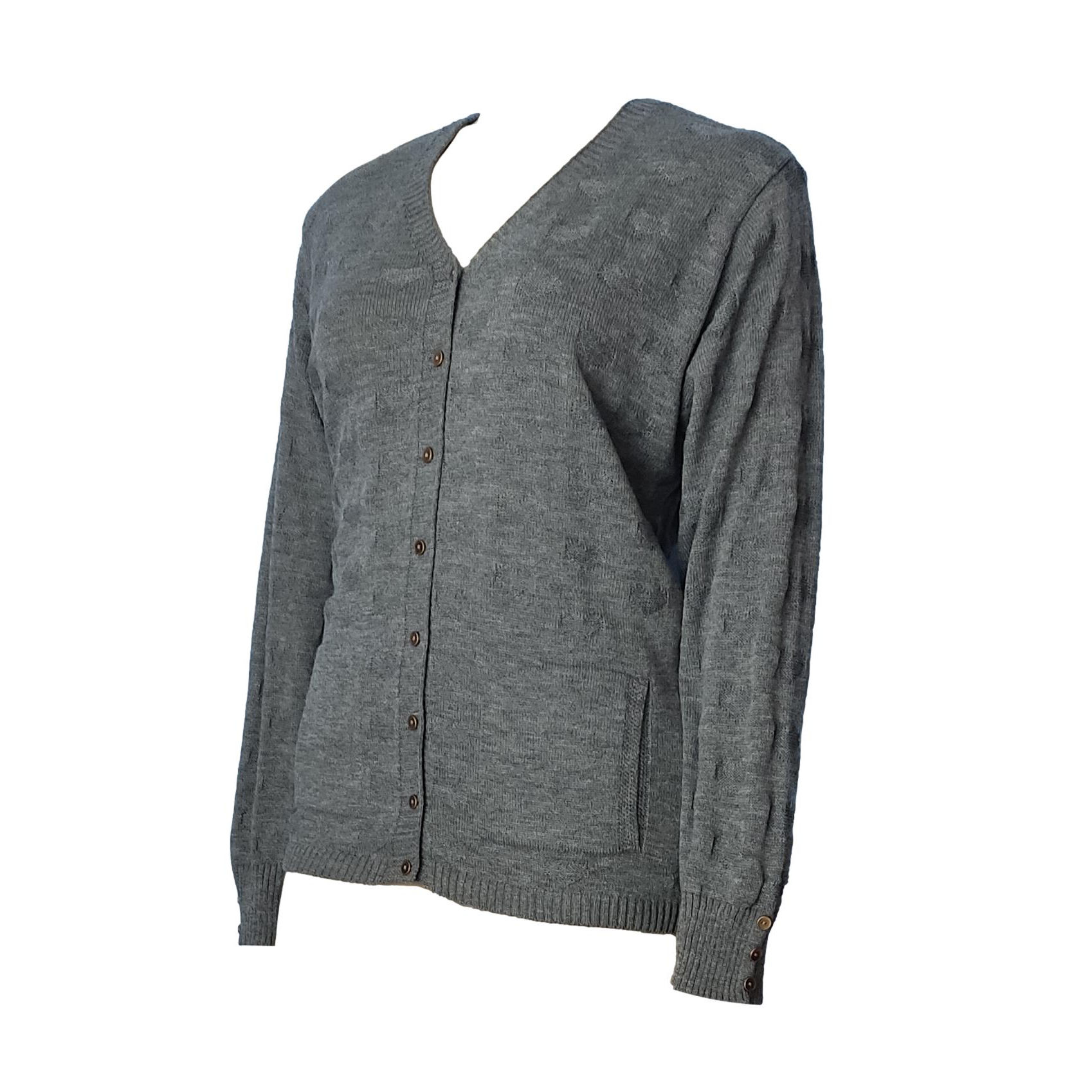 Blusa Casaco Fem Plus Size  Lã Tricot De Frio Com Bolso 499