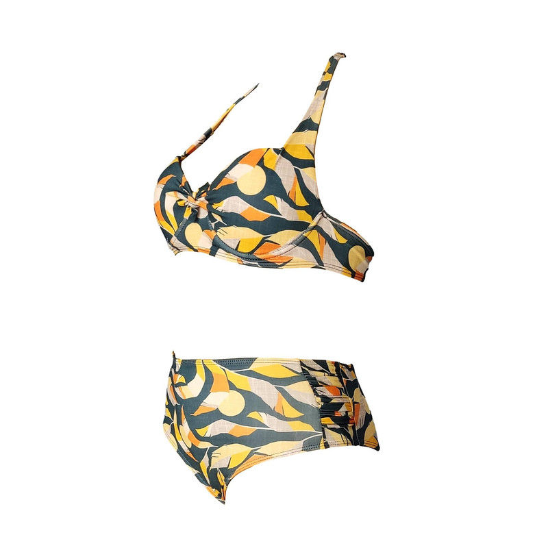 Miniatura: Biquine Plus Size  Flora C/bojo Cintura Alta Praia  081