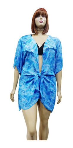 Miniatura: Saída De Praia Plus Size Tecido Fino Chifon   065