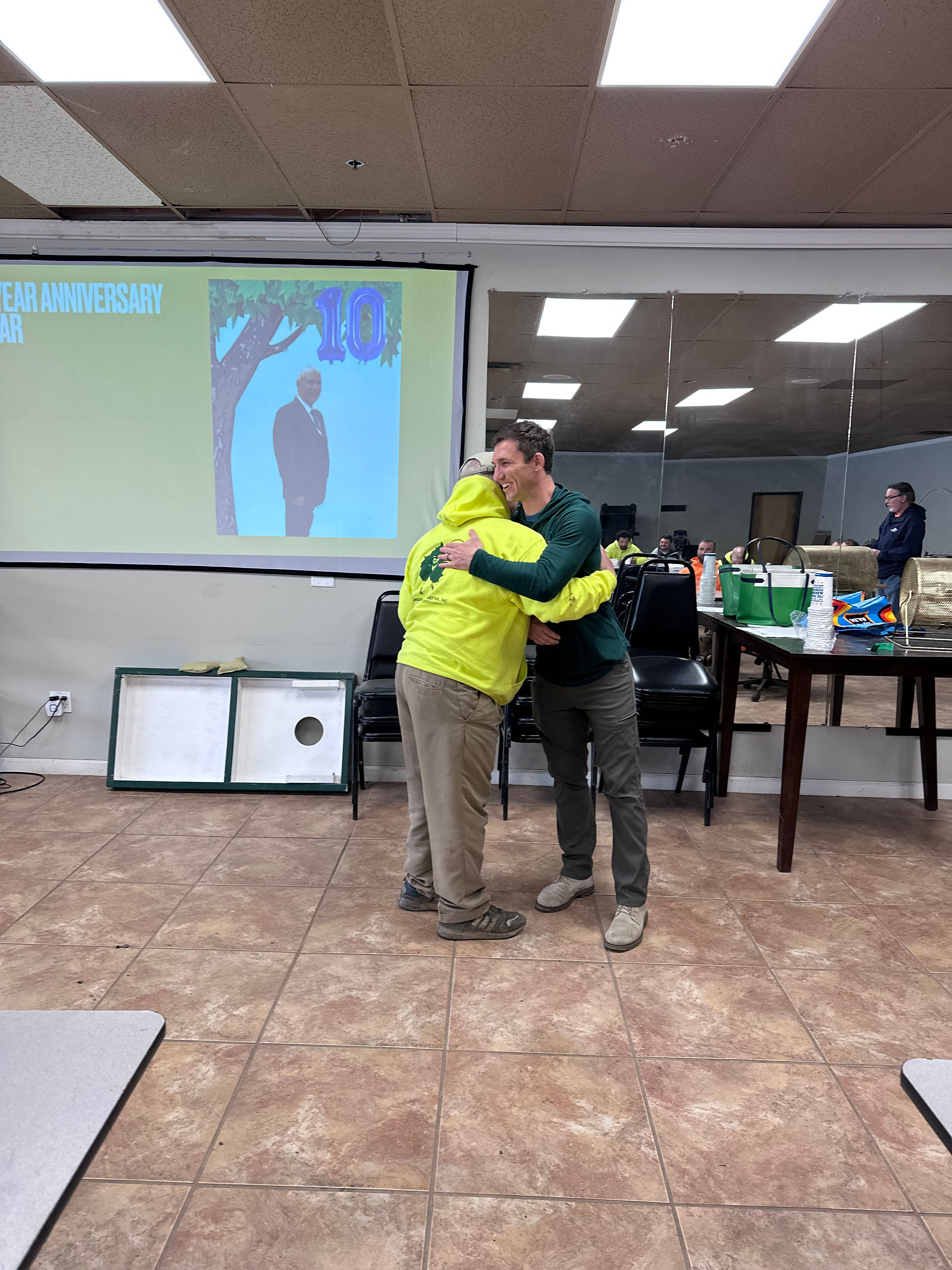 2 men hugging