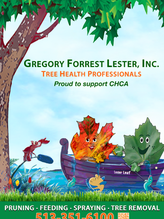 Lester Leaf Mascot with red female leaf masoct in boat
