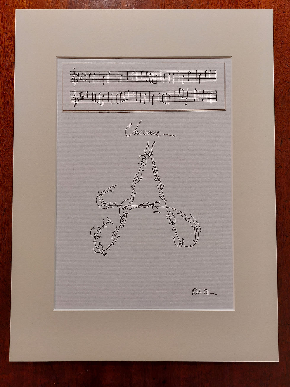 Thumbnail: Large mounted personalised choreographic notation