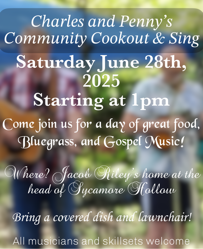 Community Cookout and Singing at Pastor's