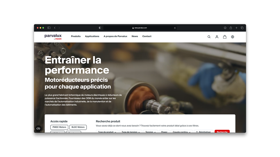 Capture écran site Parvalux