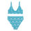 Thumbnail: Kitty Swimmers Women's High Waist Bikini Set- Baby Blue
