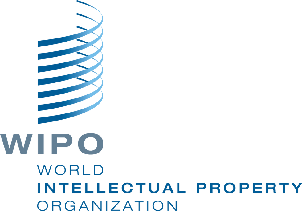 Logótipo da Organização Mundial da Propriedade Intelectual (WIPO), agência das Nações Unidas sediada em Genebra dedicada à proteção da propriedade intelectual nos 159 países contratantes do tratado PCT.