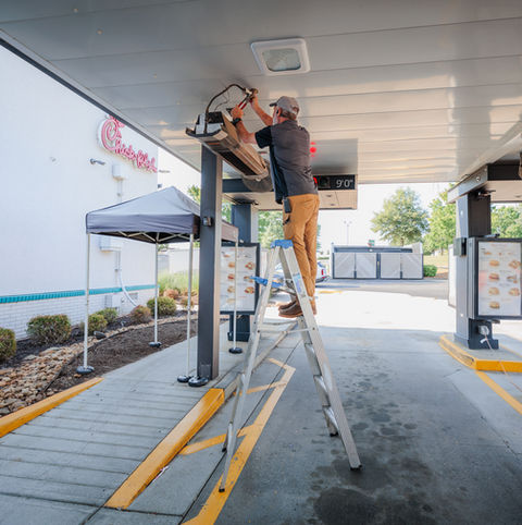 Plumber fixing commercial gas valve