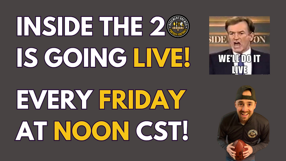 Join our LIVE fantasy football show on Friday at noon central to discuss your start sit, trade and other questions and dilemmas for week 2!