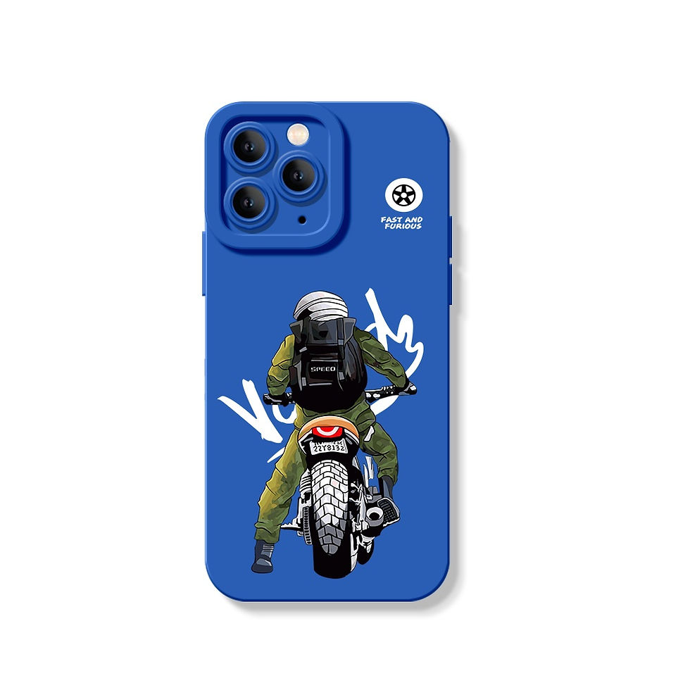 Thumbnail: Speed Rider Silicone Case - iPhone 16 Pro Blue