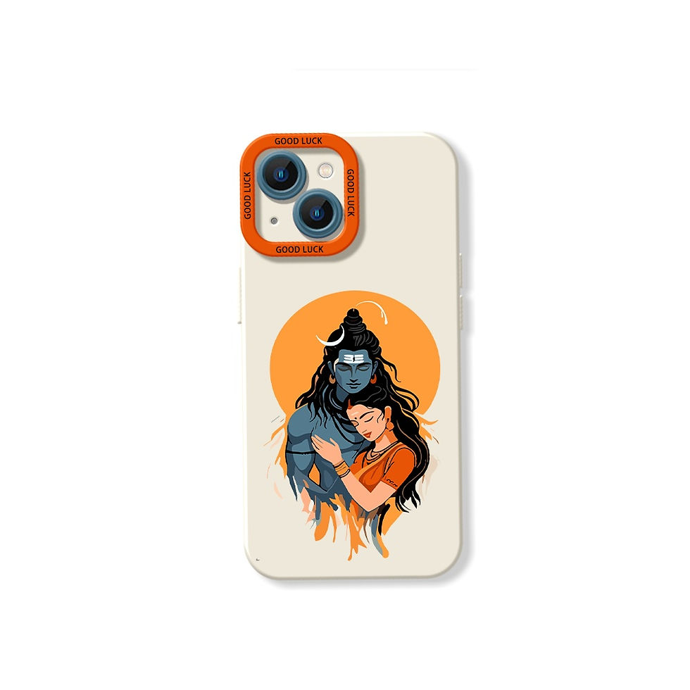 Thumbnail: Divine Embrace Art Silicone Case - iPhone 15 White