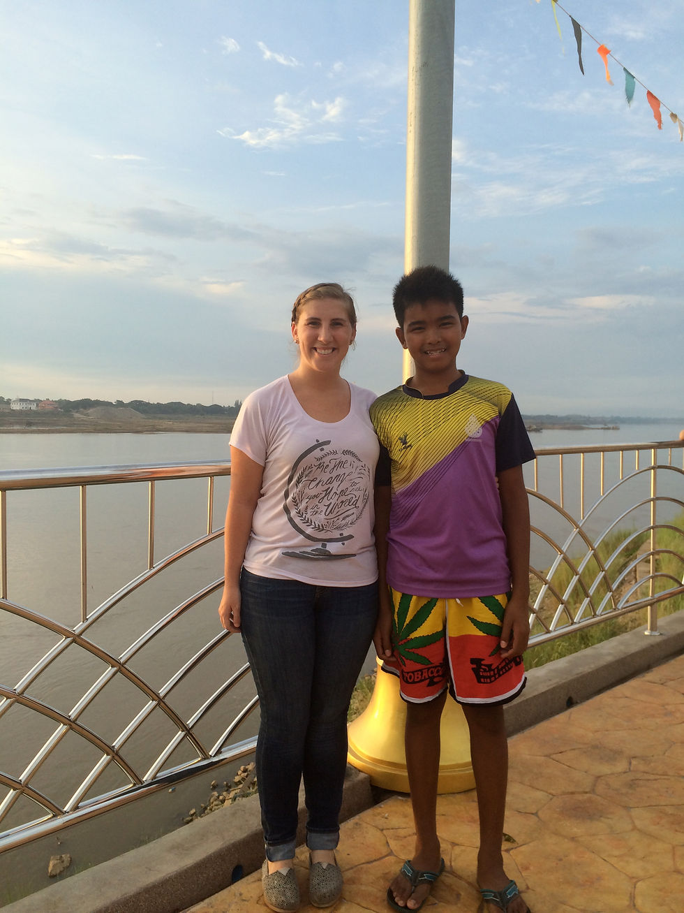 Bon and I at the Mekong River.