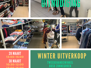 Uitverkoop in onze tweedehandswinkel