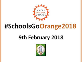 Moville Community College goes orange for Cycle Against Suicide 9th February