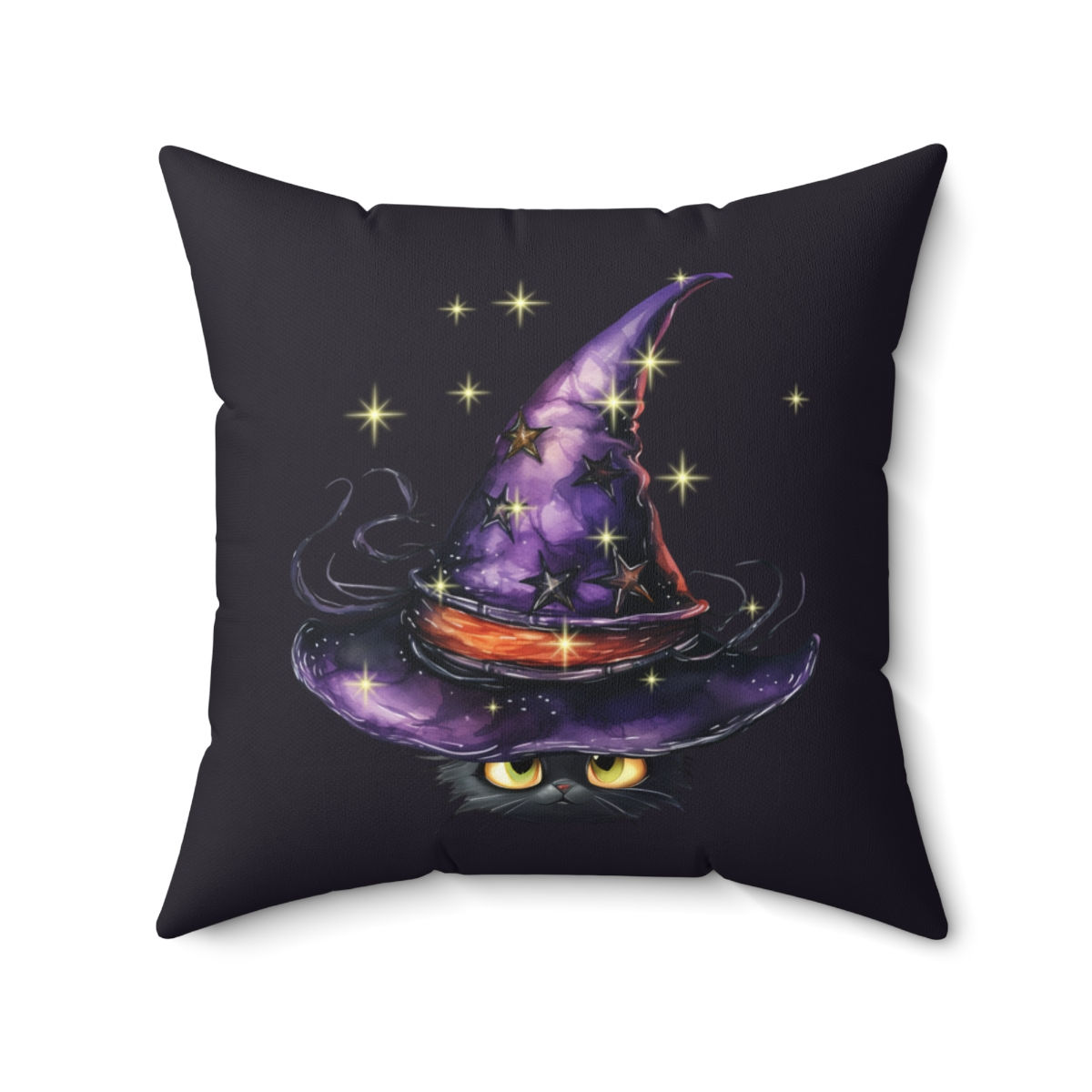 Cats & Hats II Spun Polyester Square Pillow