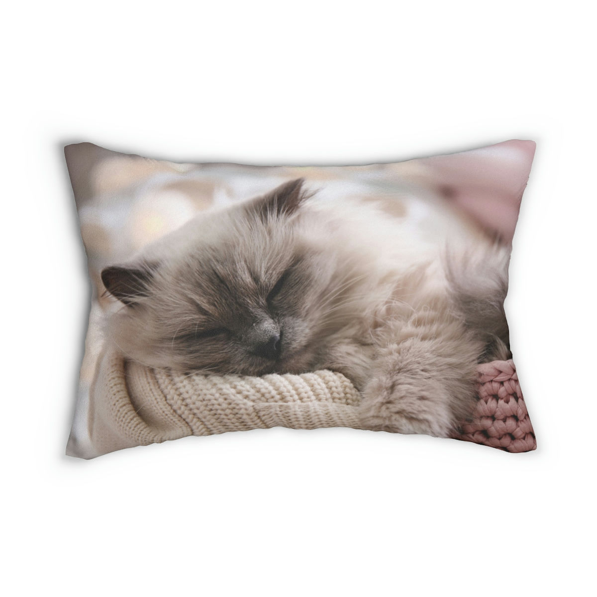 Ragdoll Nap Spun Polyester Lumbar Pillow