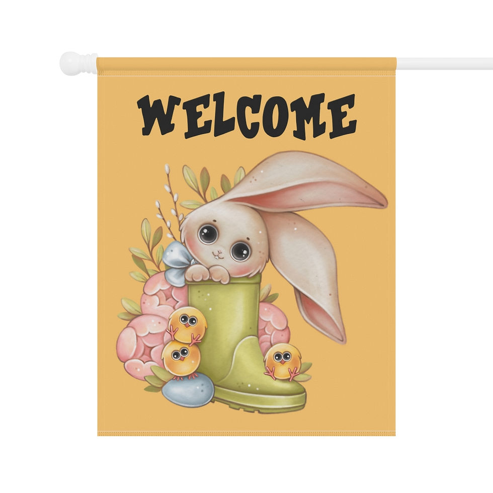 Thumbnail: Bunny Kisses Easter Garden & House Flag