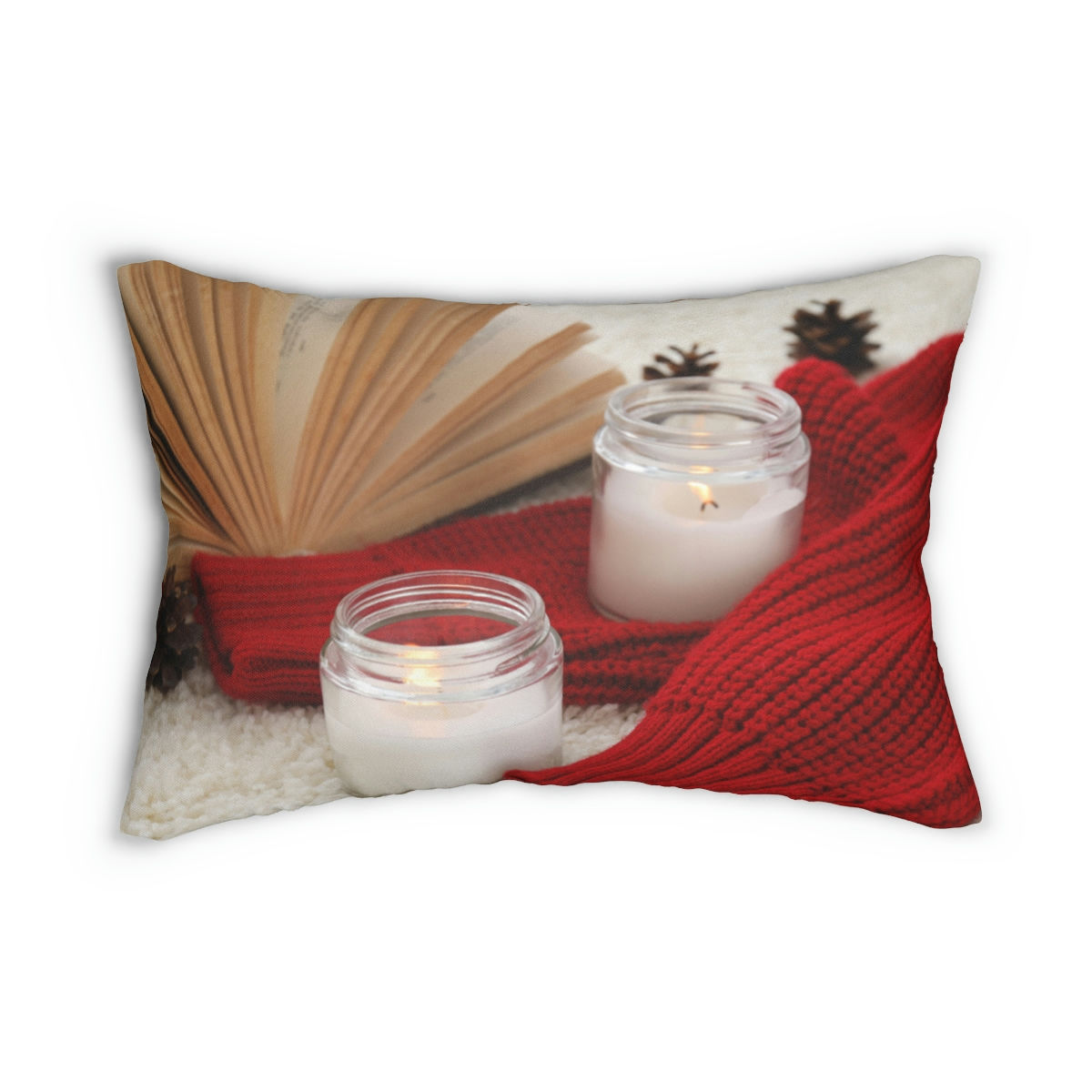 Cozy Spun Polyester Lumbar Pillow