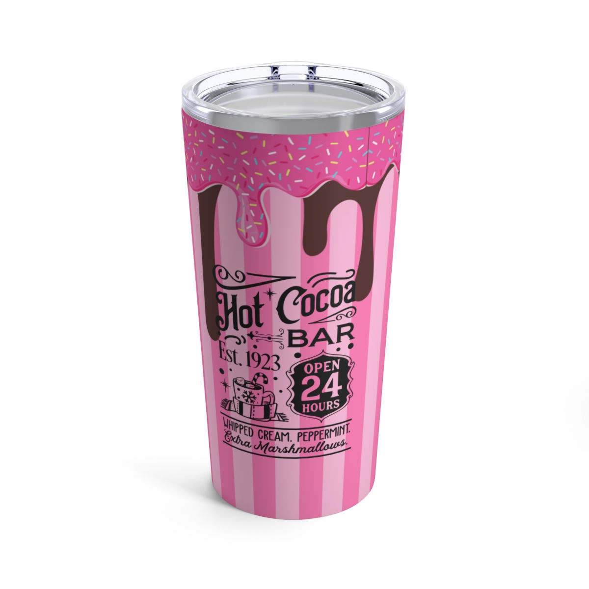 Hot Cocoa Open 24/7 Tumbler 20oz