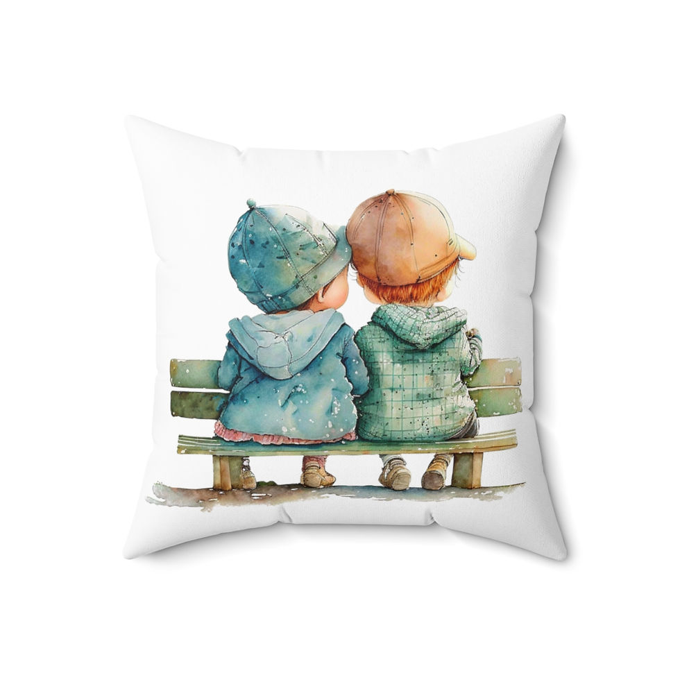 Thumbnail: Friends III Spun Polyester Square Pillow