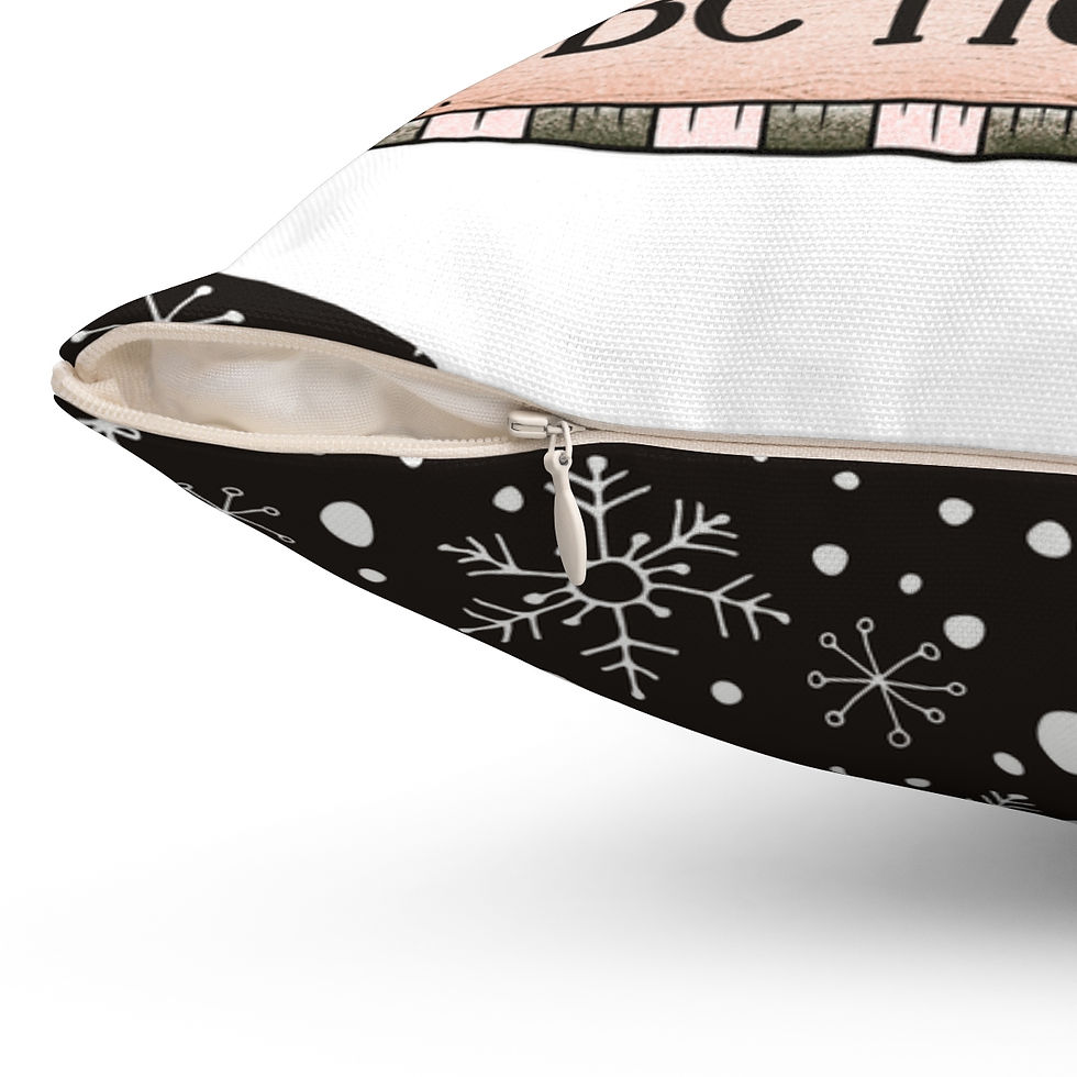 Thumbnail: Be Happy Spun Polyester Square Pillow