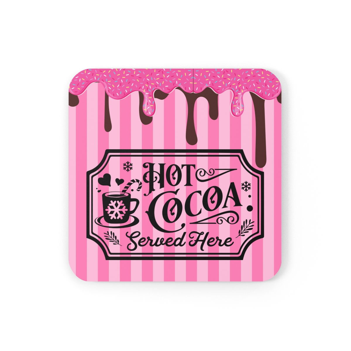 Hot Cocoa Corkwood Coaster Set