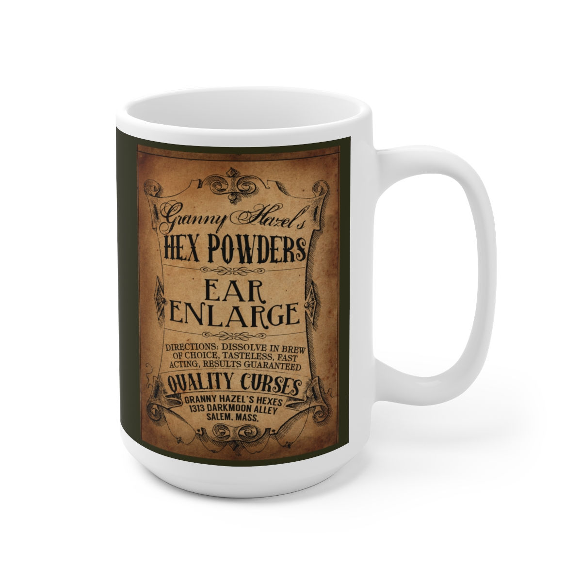 Granny Hazel's Hex Powders Ear Enlarge Ceramic Mug 15oz