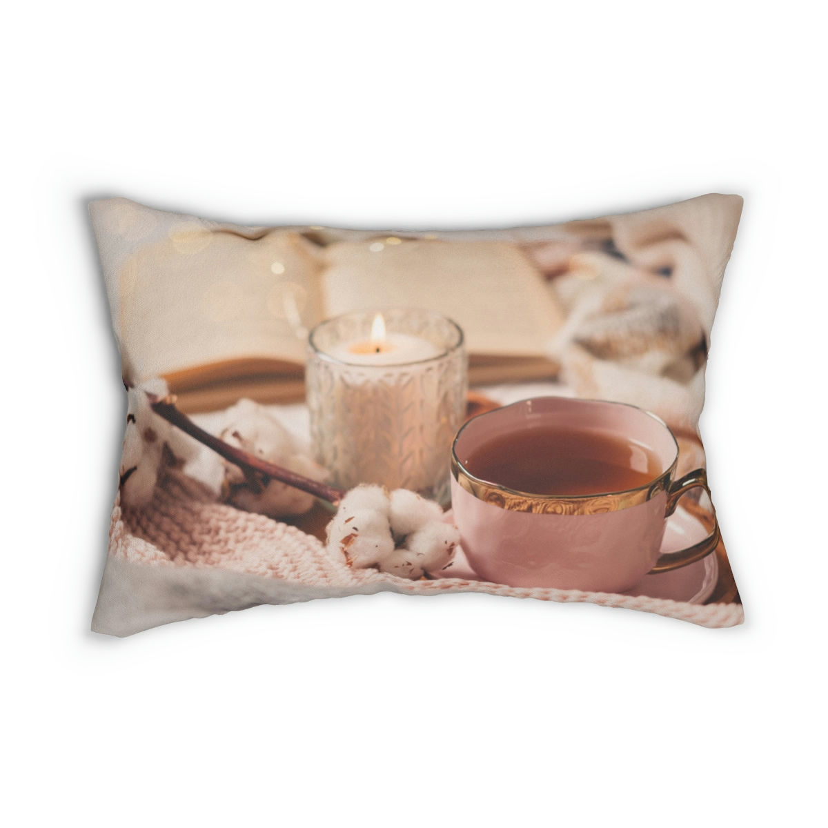Sunday Morning II Spun Polyester Lumbar Pillow