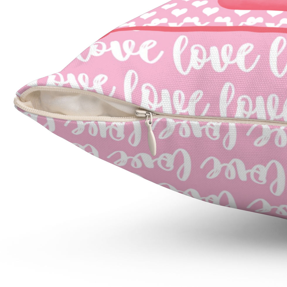 Thumbnail: I Love You A Latte! Spun Polyester Square Pillow