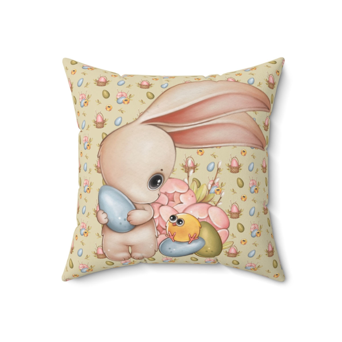 Hanging With His Peeps Spun Polyester Square Pillow