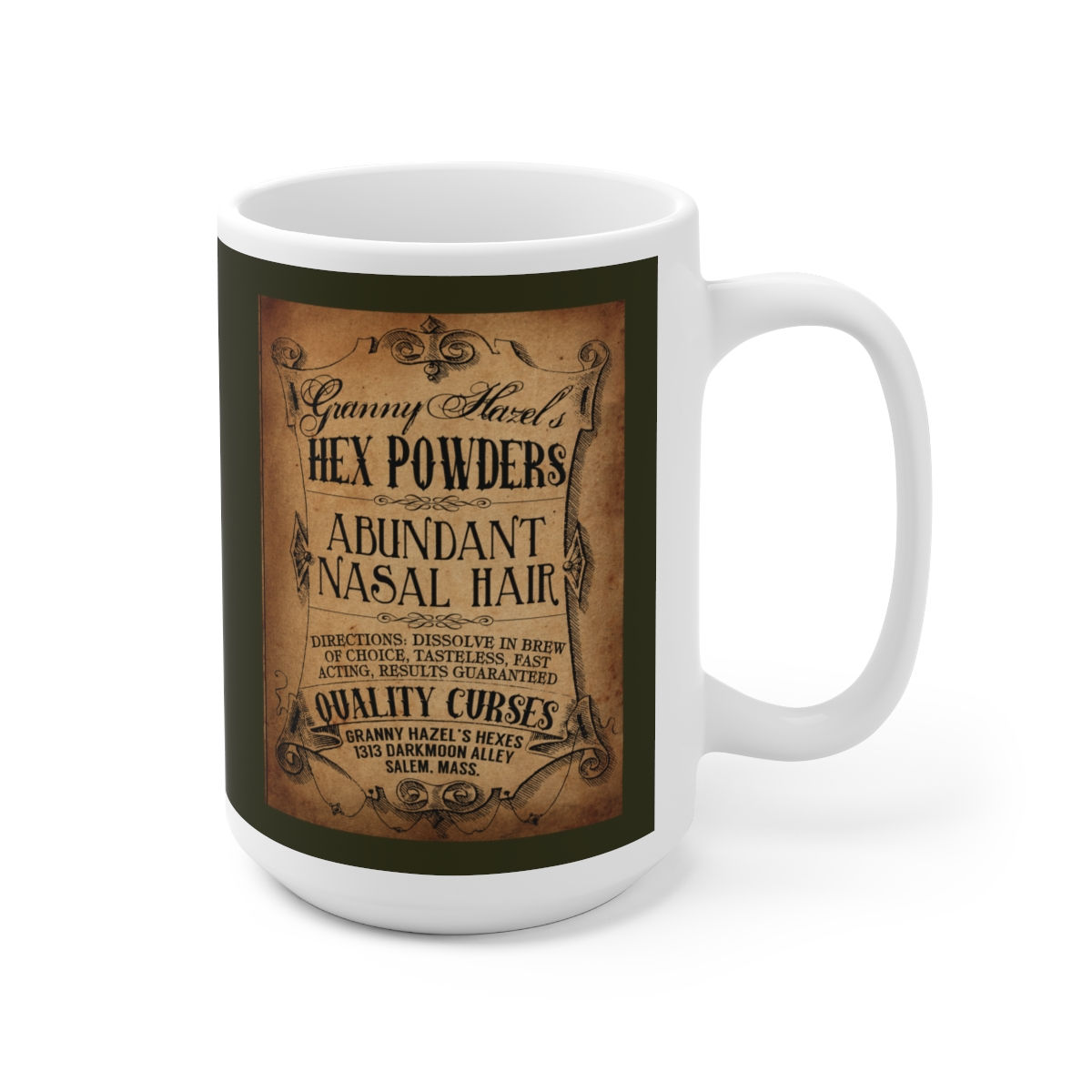Granny Hazel's Hex Powders Abundant Nasal Hair Ceramic Mug 15oz