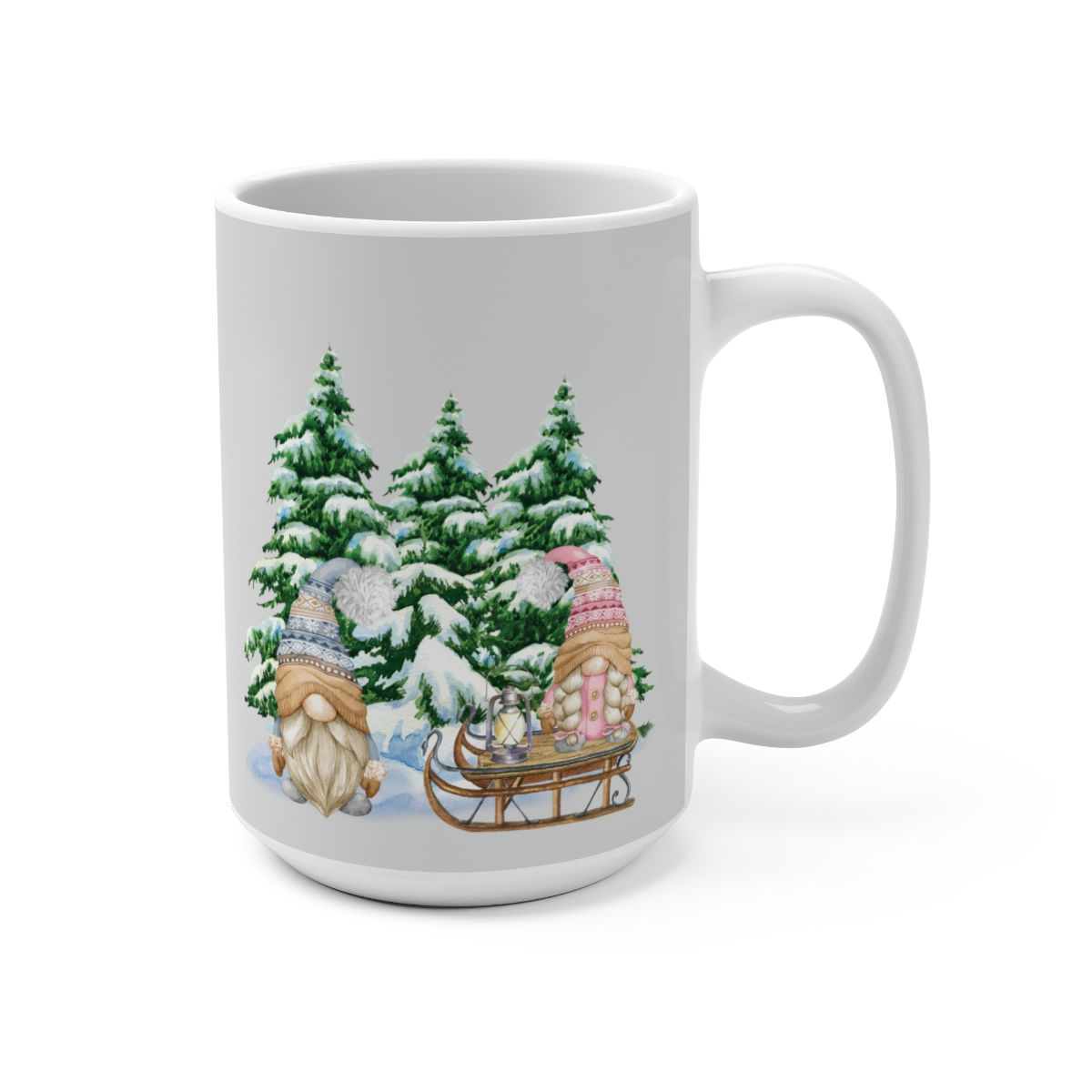Sledding Gnomes Mug 15oz