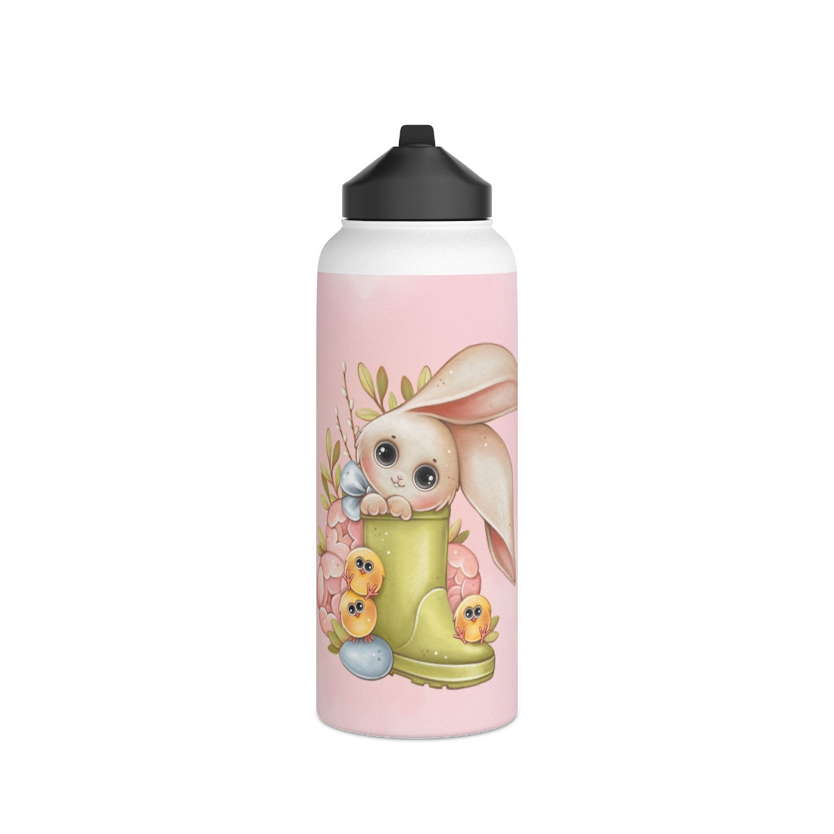 Easter With My Peeps Stainless Steel Water Bottle, Standard Lid