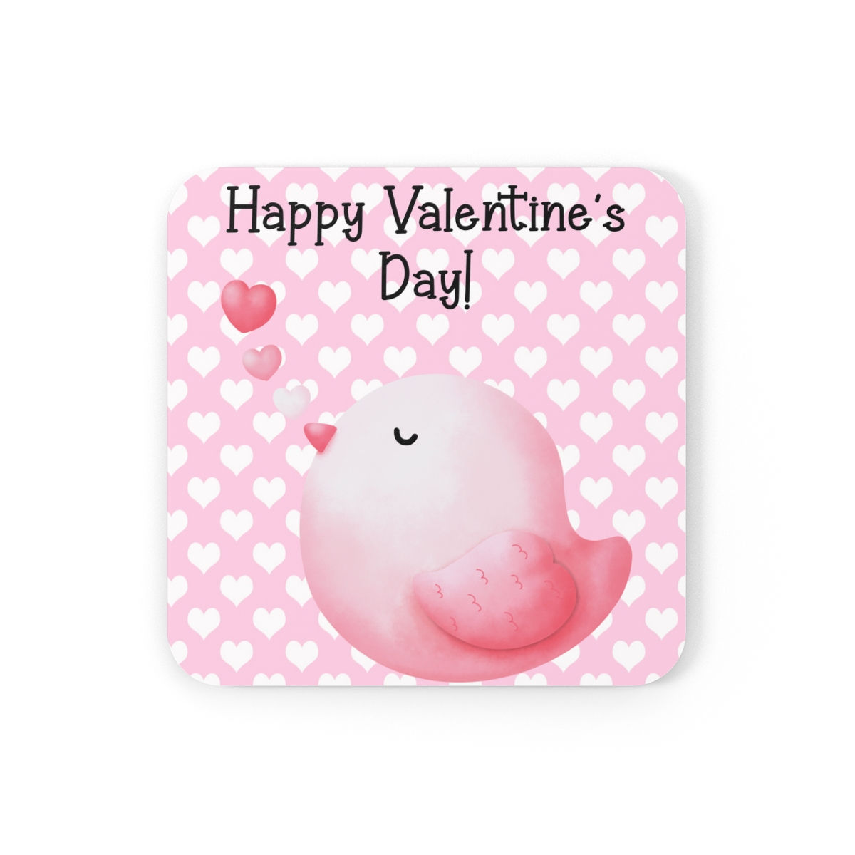 Valentine Love Bird Corkwood Coaster Set