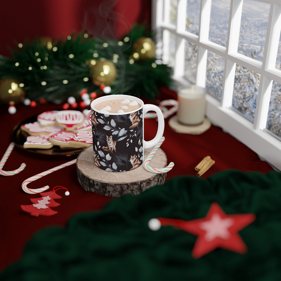 Thumbnail: Winter's Tale Fox With Flora Ceramic Mug