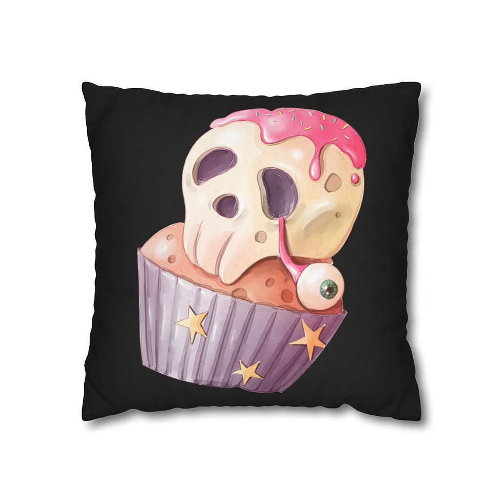 Thumbnail: Granny Clara's Sweet Treats Spun Polyester Square Pillow Case