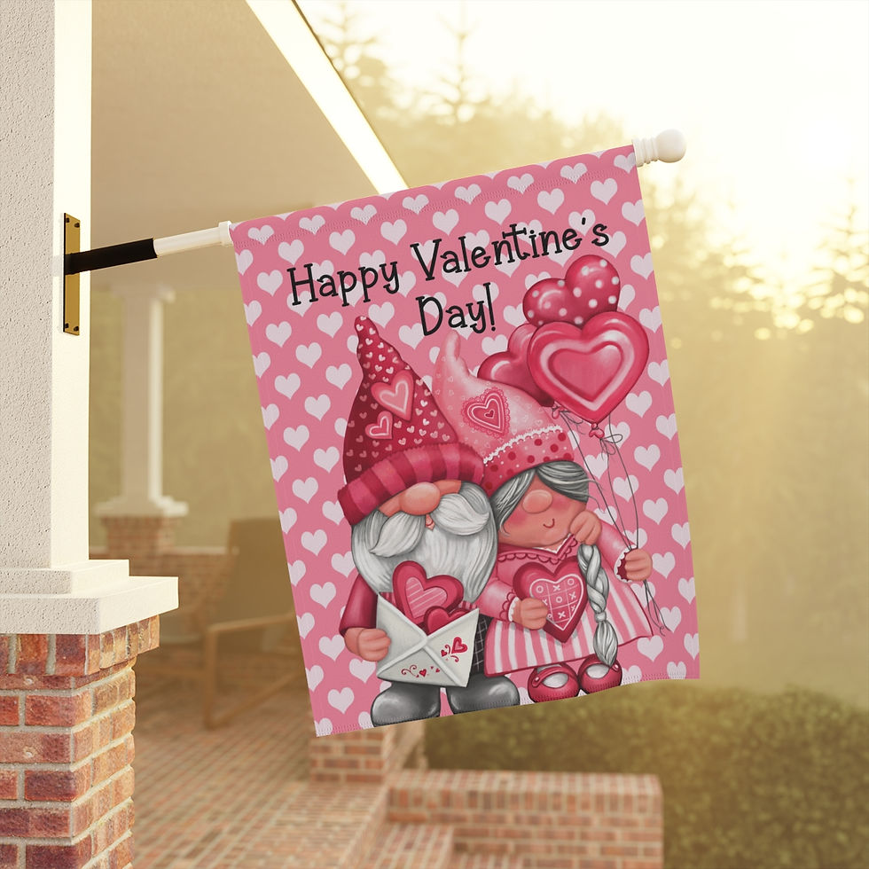 Thumbnail: Gnome Love Garden & House Flag