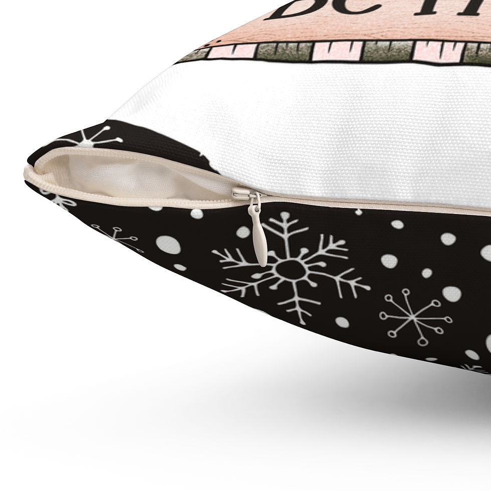 Thumbnail: Be Happy Spun Polyester Square Pillow