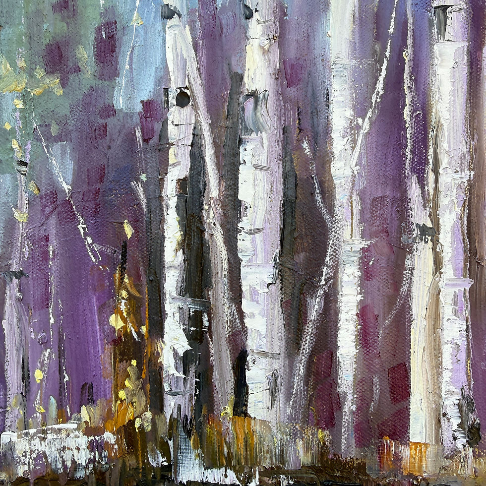 Thumbnail: A Slanted Silver Forest | Framed